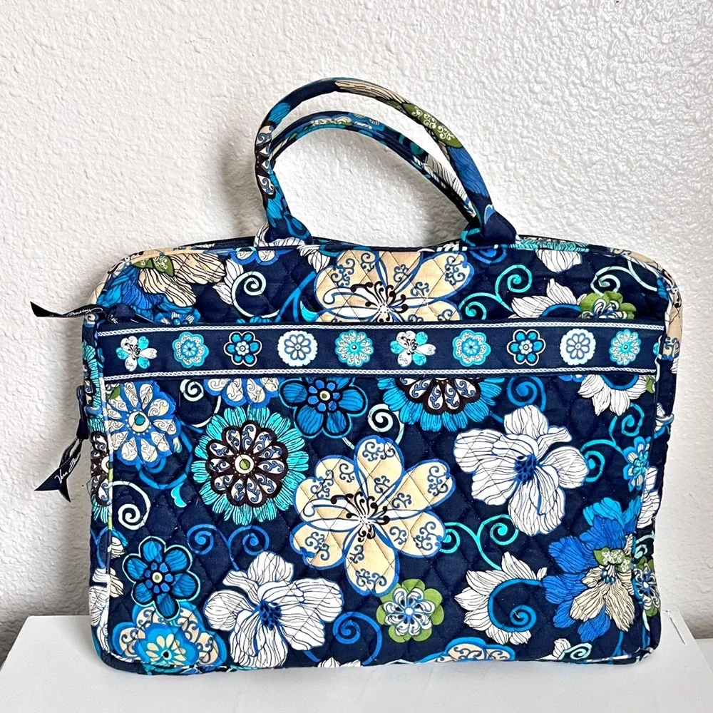 Vera Bradley Mod Floral Blue Lap Top Tablet Case 15
